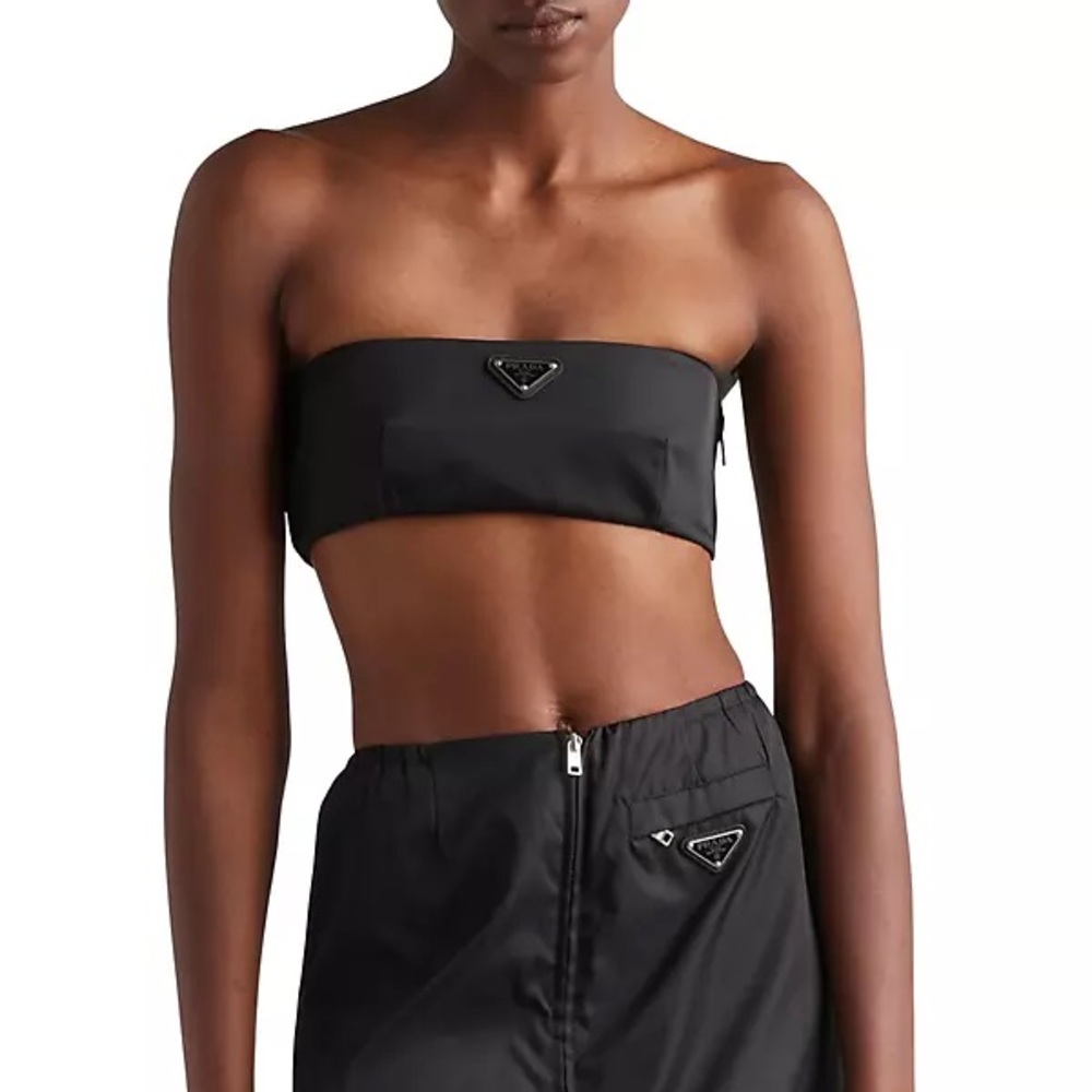 Prada Re-Nylon Bandeau Bralette Bra Top 38 IT